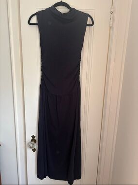 Stradivarius Ruched Drop Waist Midi Dress